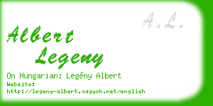 albert legeny business card