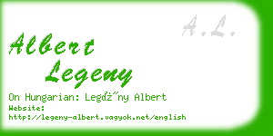 albert legeny business card